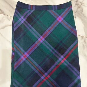 Eddie Bauer Classic plaid Wool Pencil Skirt